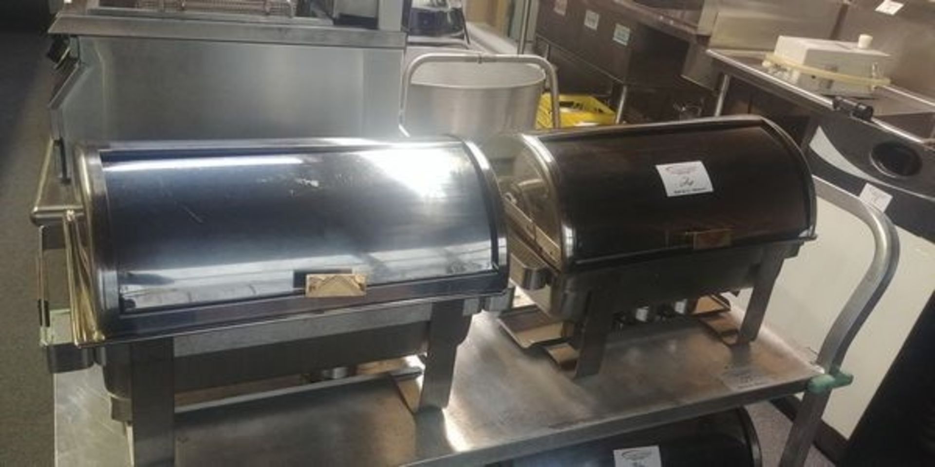 2 Roll Top Chafing Dishes