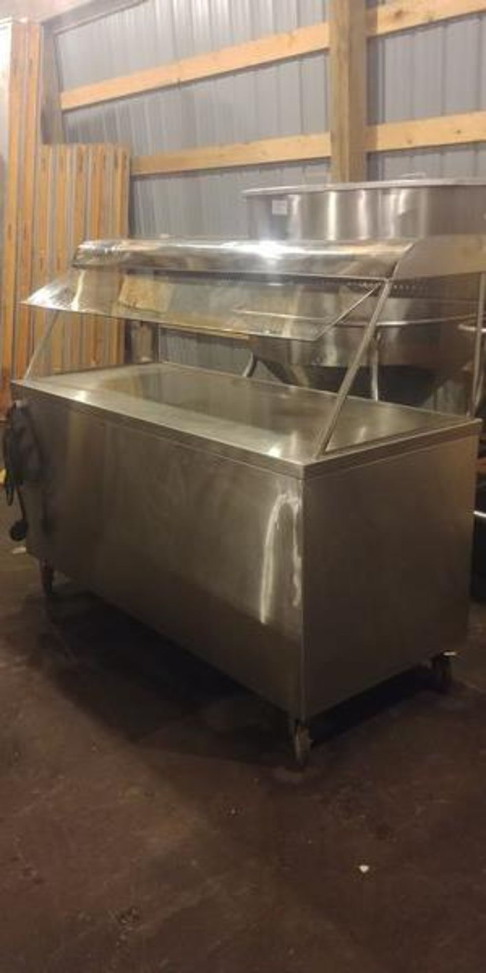 72" Stainless Steel Warming Counter on Casters