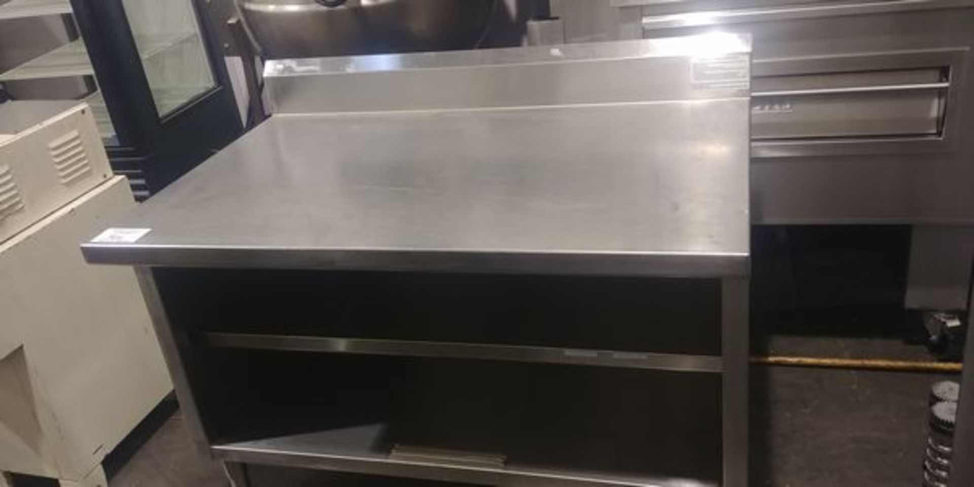 48" Custom Stainless Steel Table with Back Splash