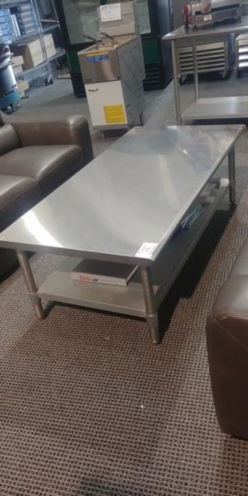 30 x 60" Stainless Steel Coffee Table