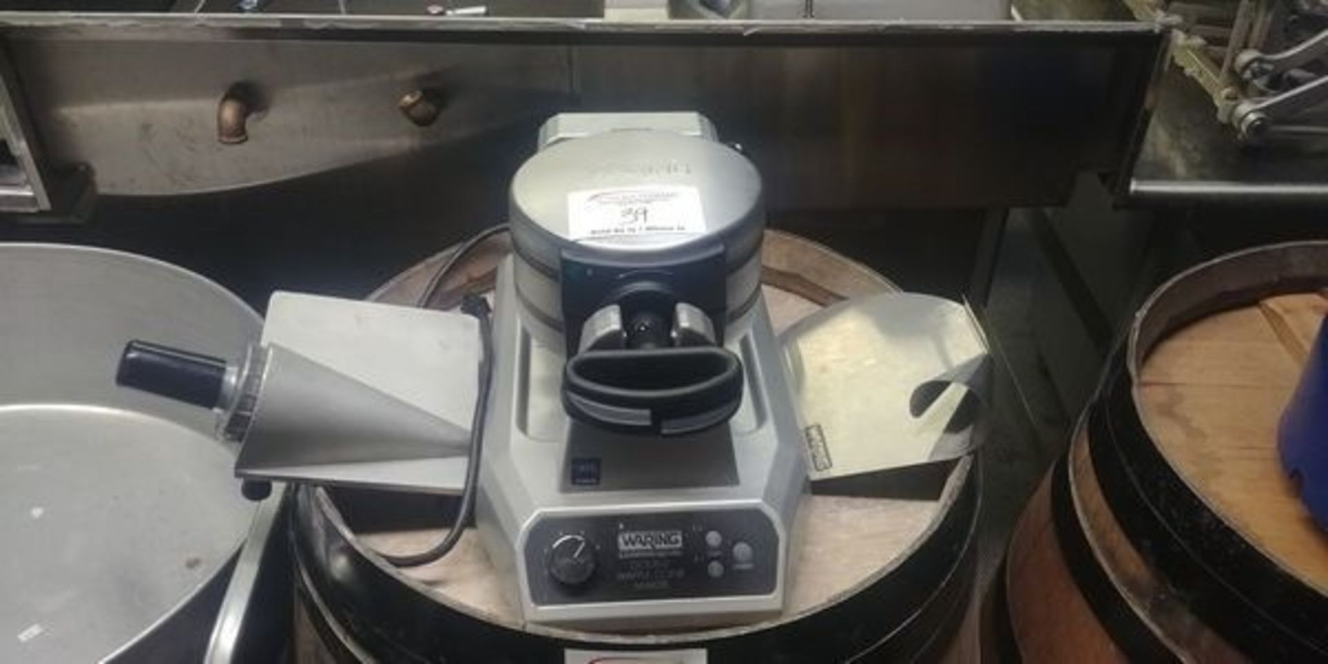 Waring Commercial Double Waffle Maker with Assorted Attachments