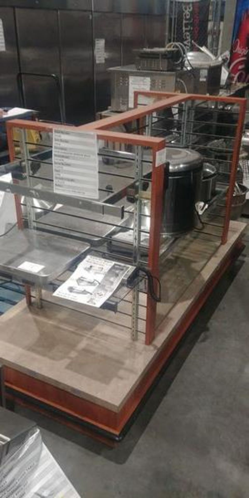 Approx. 7ft Double Sided Mirror Back Rolling Merchandiser