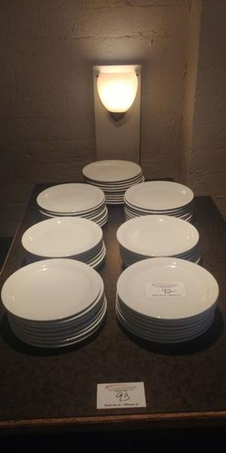 Table Lot of Plates