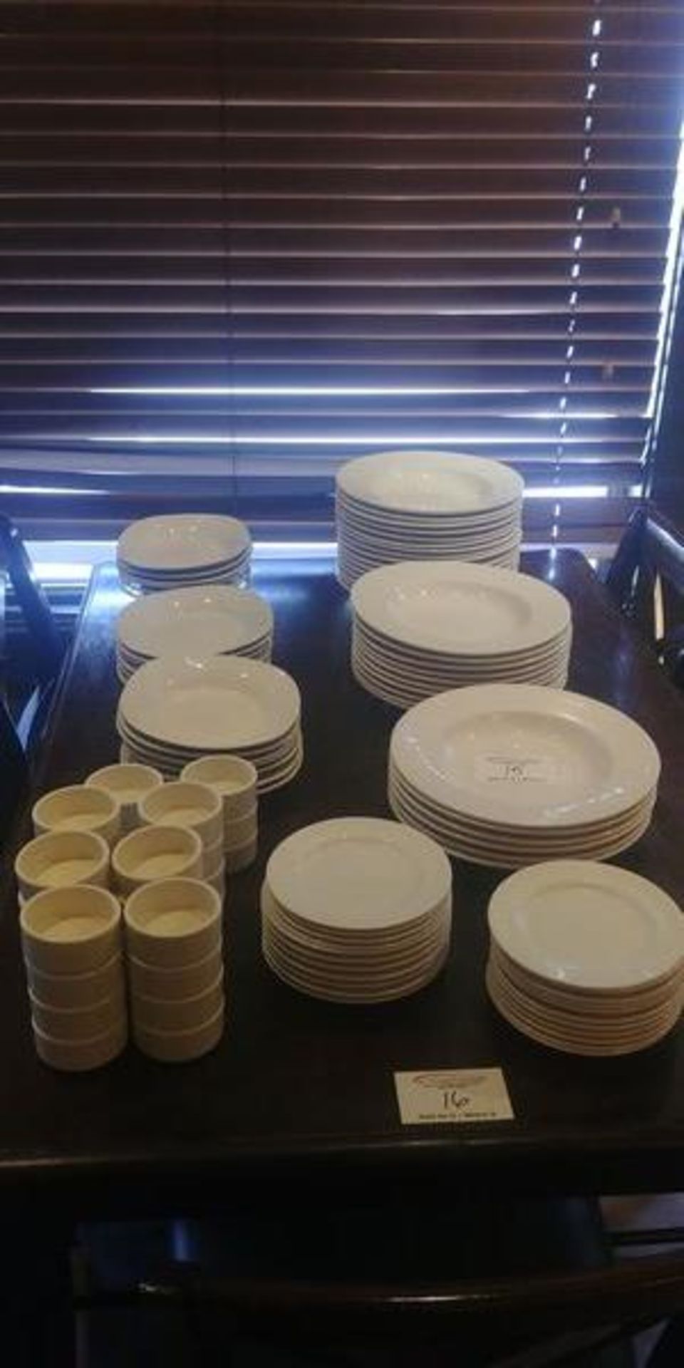 Table Lot of White Dishes - Including Approx. 32 White Pasta Dishes