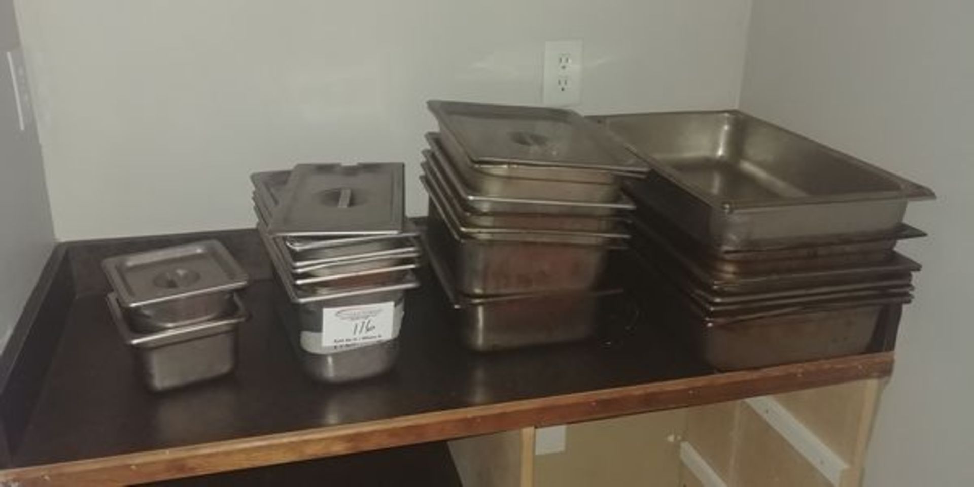 Table Lot of Stainless Steel Inserts