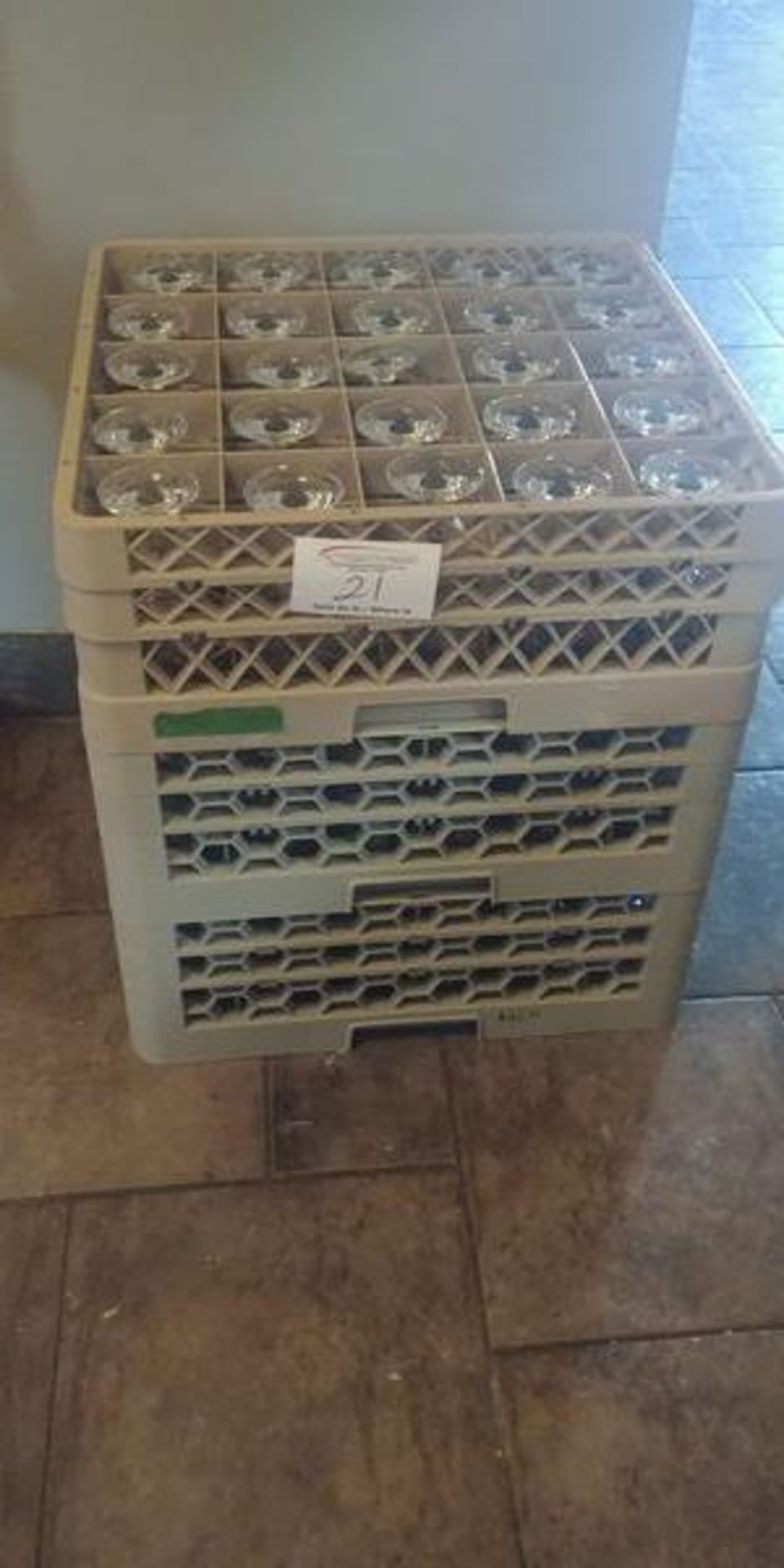 3 Crates of Wine Glasses