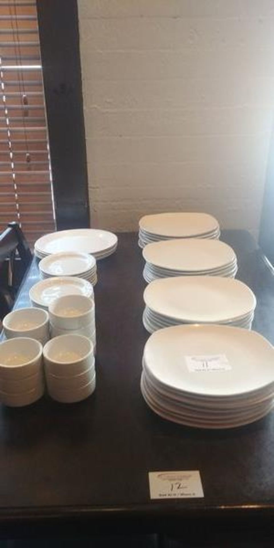 Table Lot of Misc. White Dishes