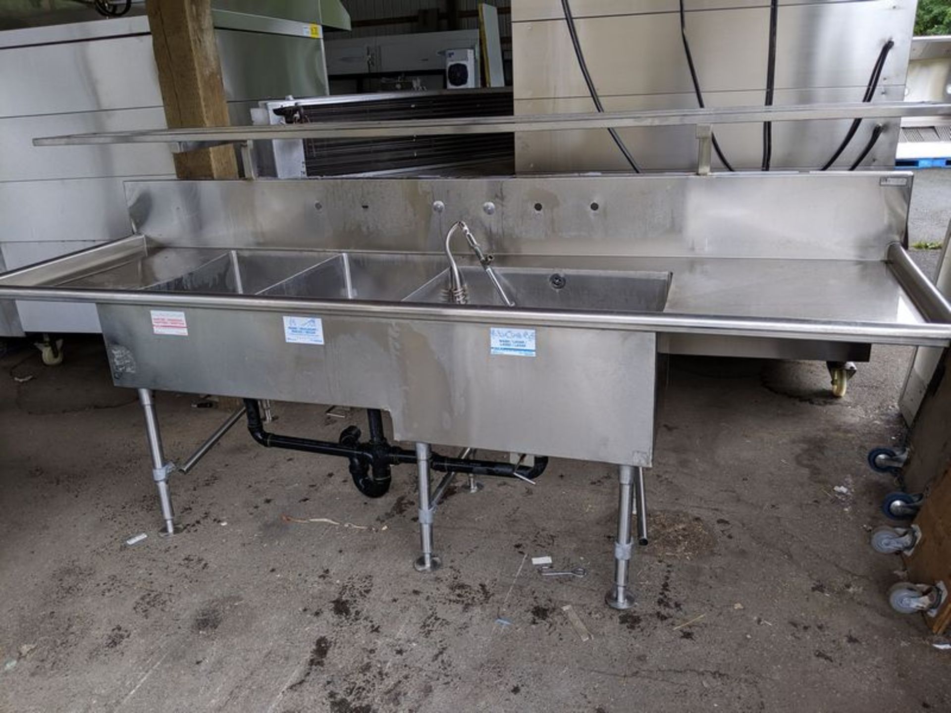 Custom Stainless Steel Triple Sink