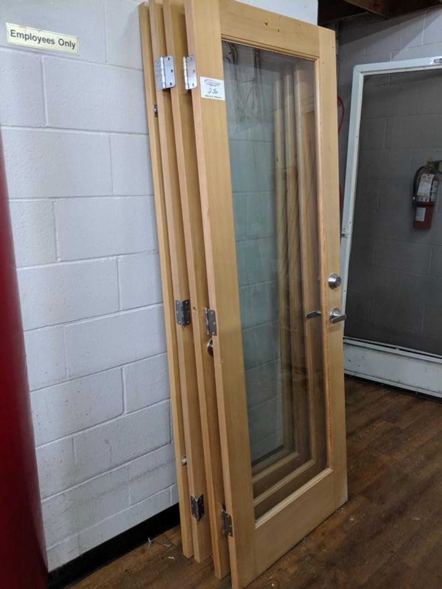 4 Wood Framed Glass Doors