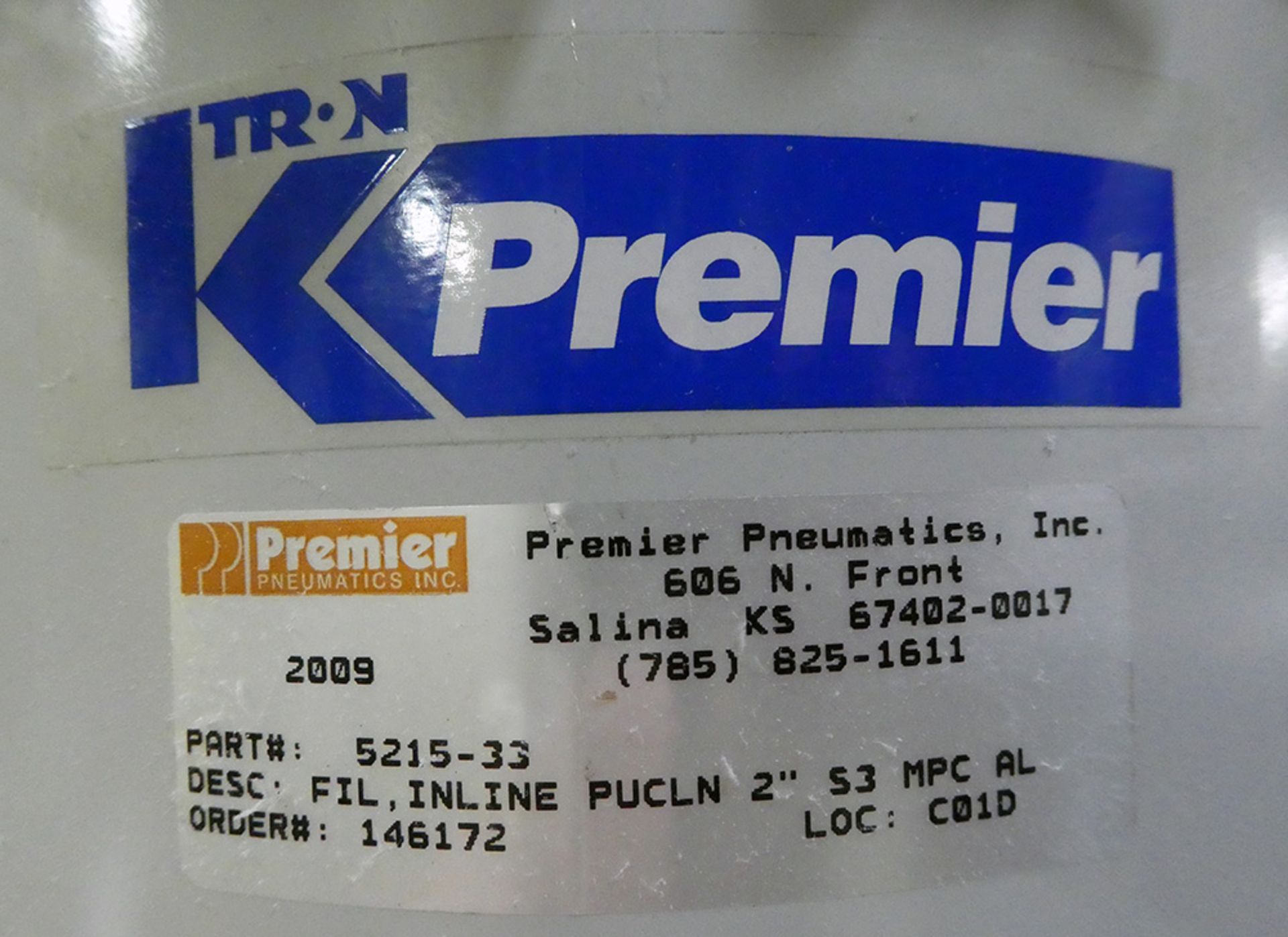 2009 K-Tron/Premier Pneumatics P/N 5215-33 Dust Collection Hopper - Image 2 of 2