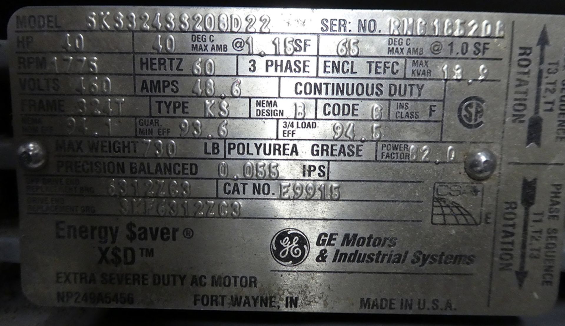 40 HP Goulds Pumps Model 3196 XLT-X Centrifugal Pump - 6 x 8 - 13 - Image 3 of 4