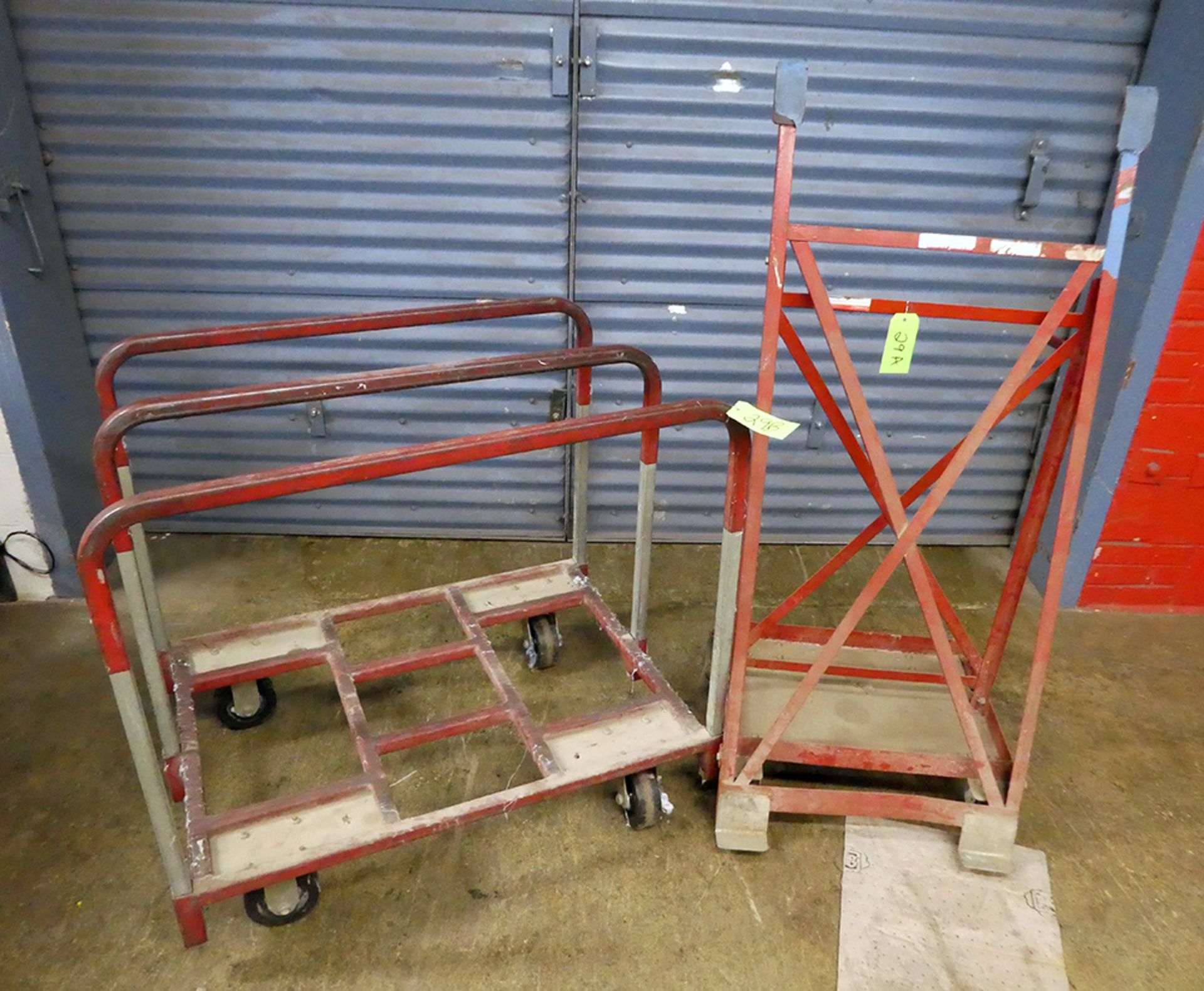 Two (2) Lincliff Sheet Material Storage Carts