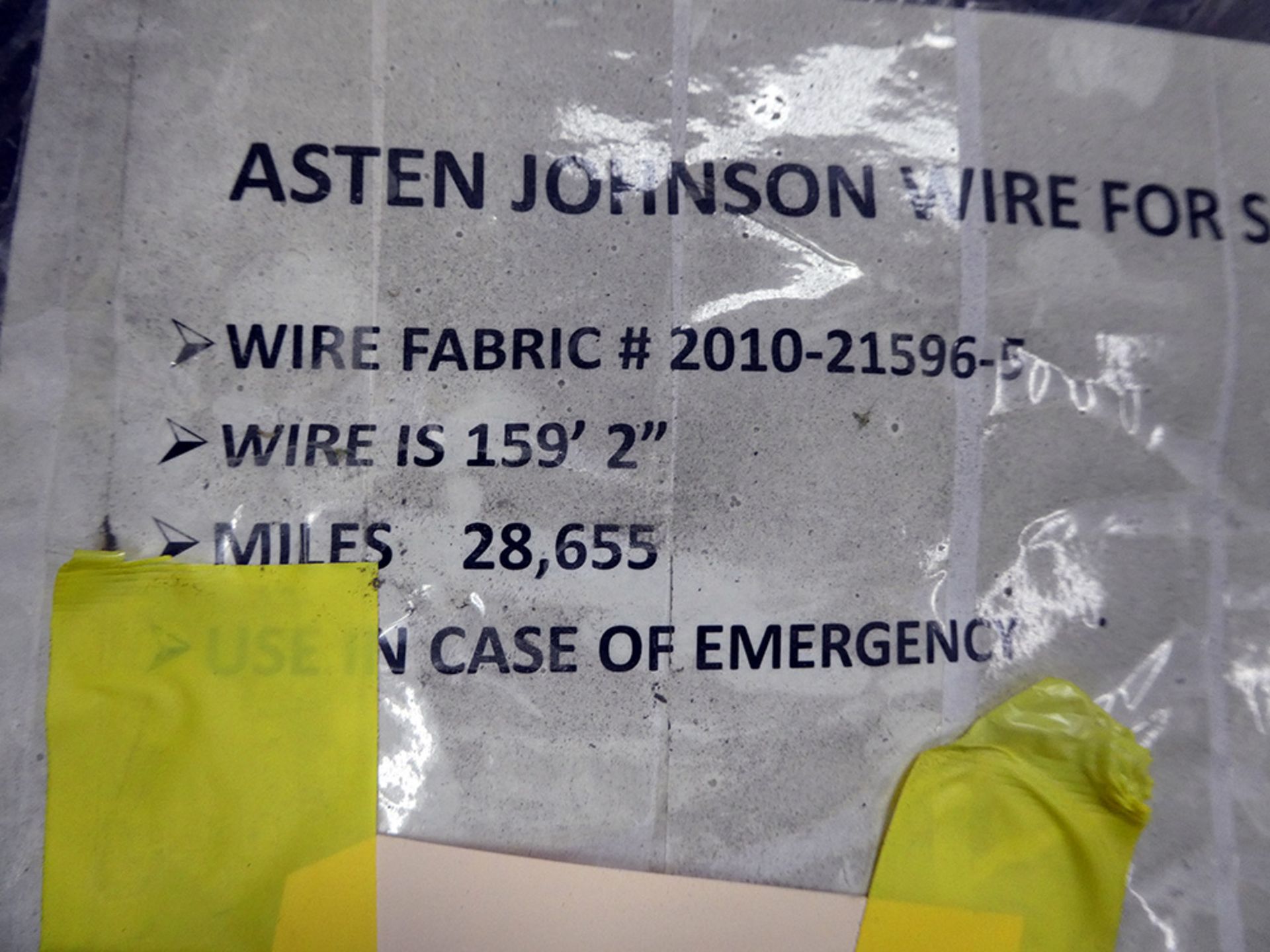 Asten Johnson 74" x 159'-2" Forming Wire - Image 2 of 2