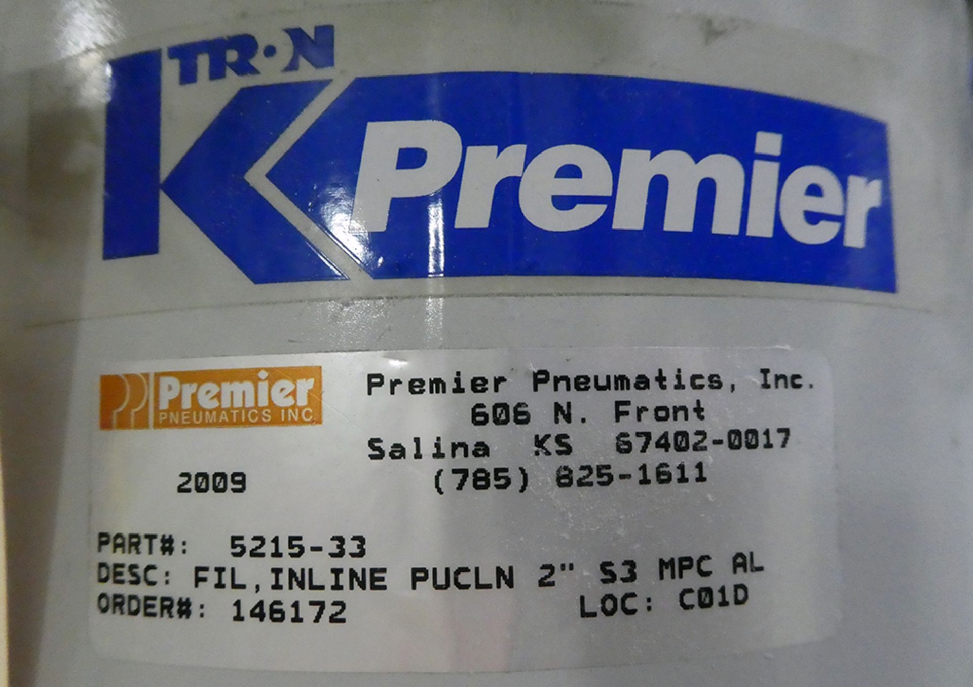 2009 K-Tron/Premier Pneumatics P/N 5215-33 Dust Collection Hopper - Image 2 of 2