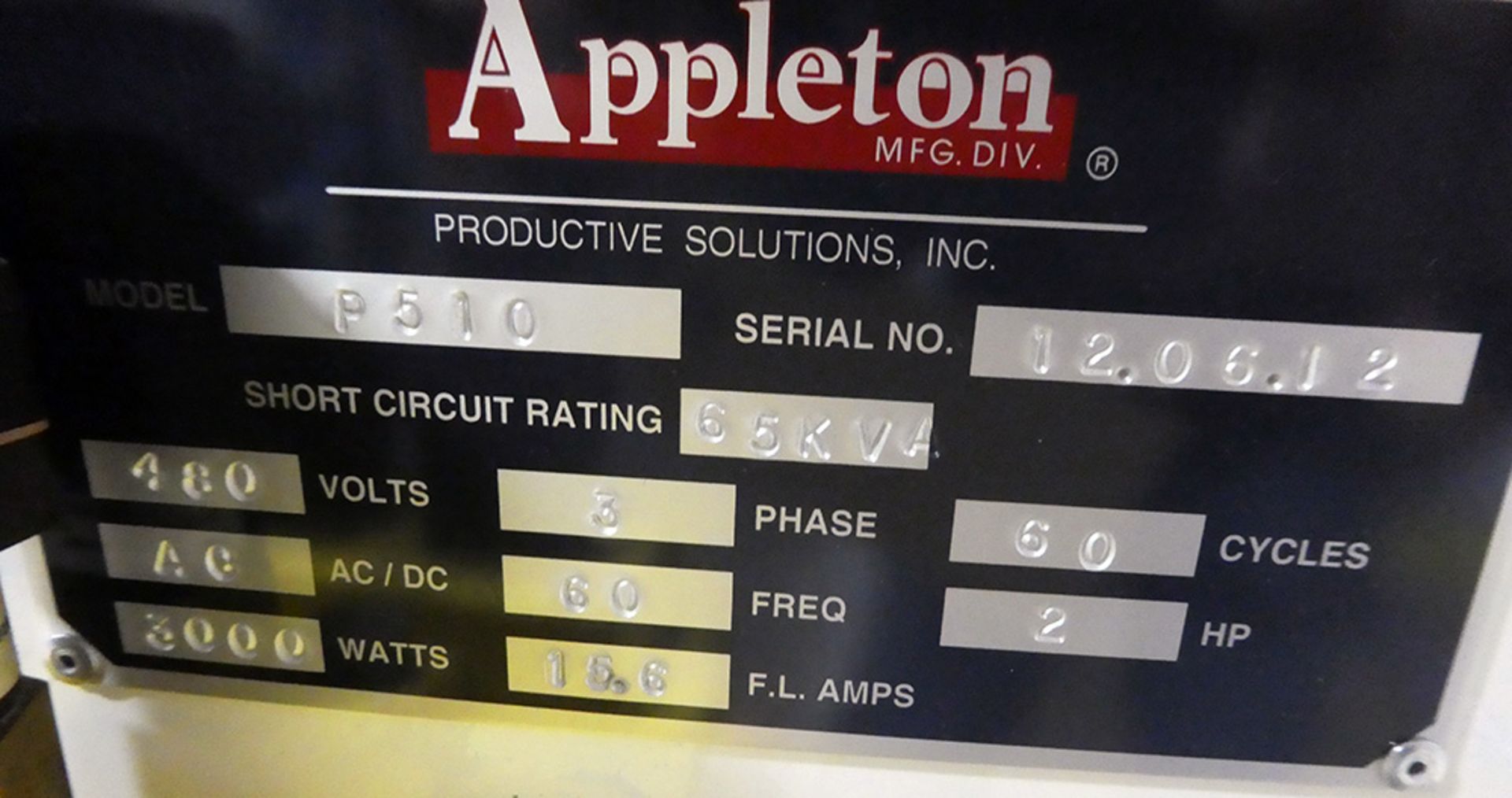 2012 120" Appleton Model P510 Programmable Automatic Core Cutter - Image 12 of 12