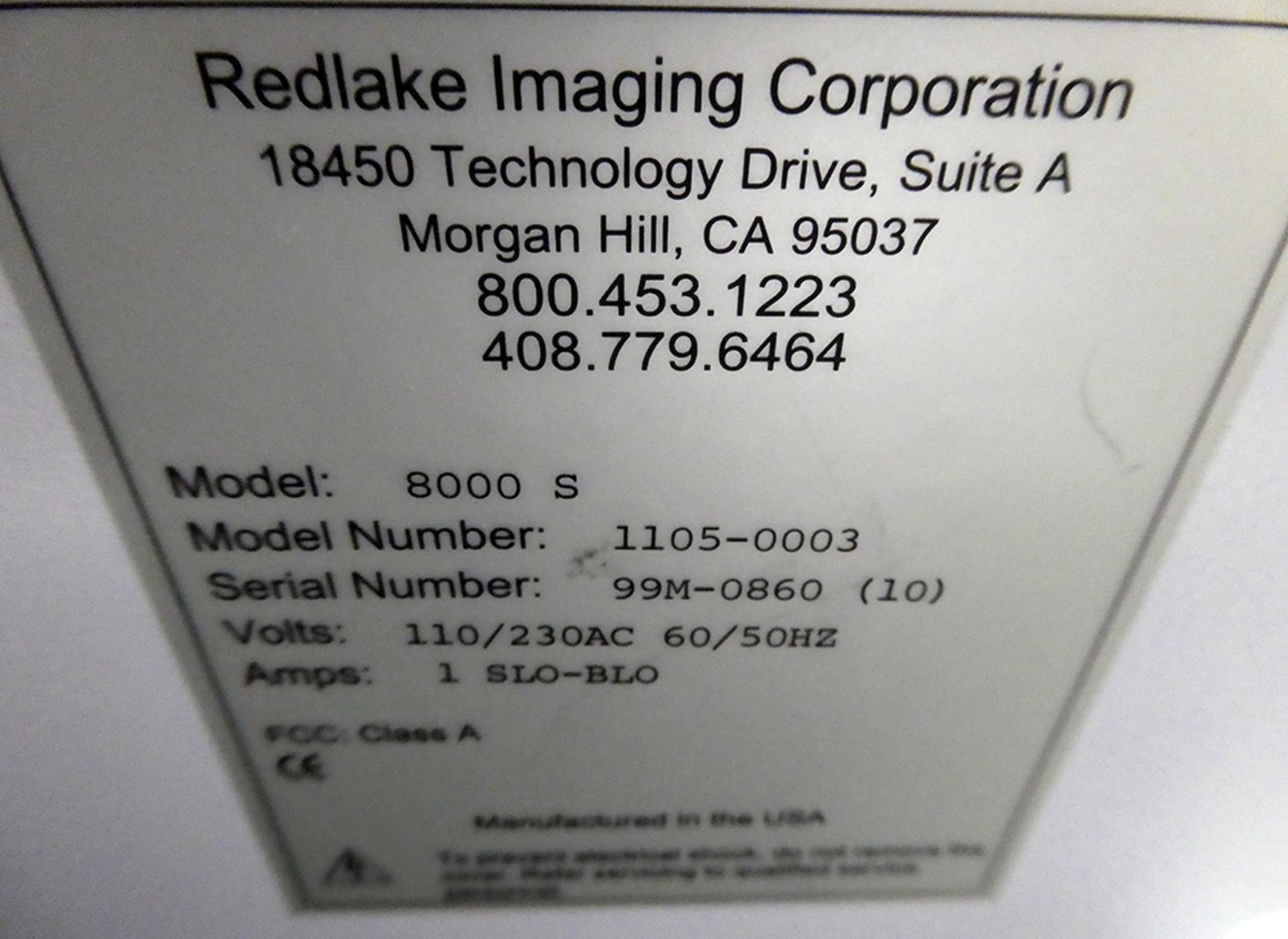 Redlake Imaging MotionScope Model 8000 S High Speed Digital Imaging System. - Image 5 of 8