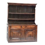 A George III oak dresser,