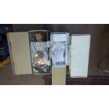 Three porcelain dolls comprising two Alberon examples, and a Fair Lady 'Cindy' doll, all boxed (3).