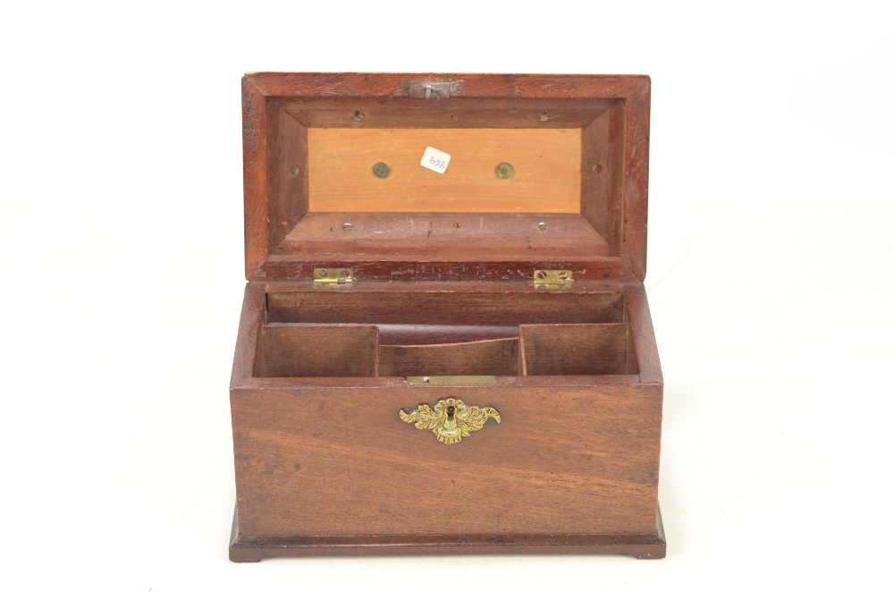 A George III mahogany tea caddy, - Image 2 of 2