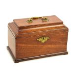 A George III mahogany tea caddy,