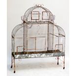 A large vintage bird cage, height 167cm.