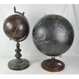 Two modern decorative globes.