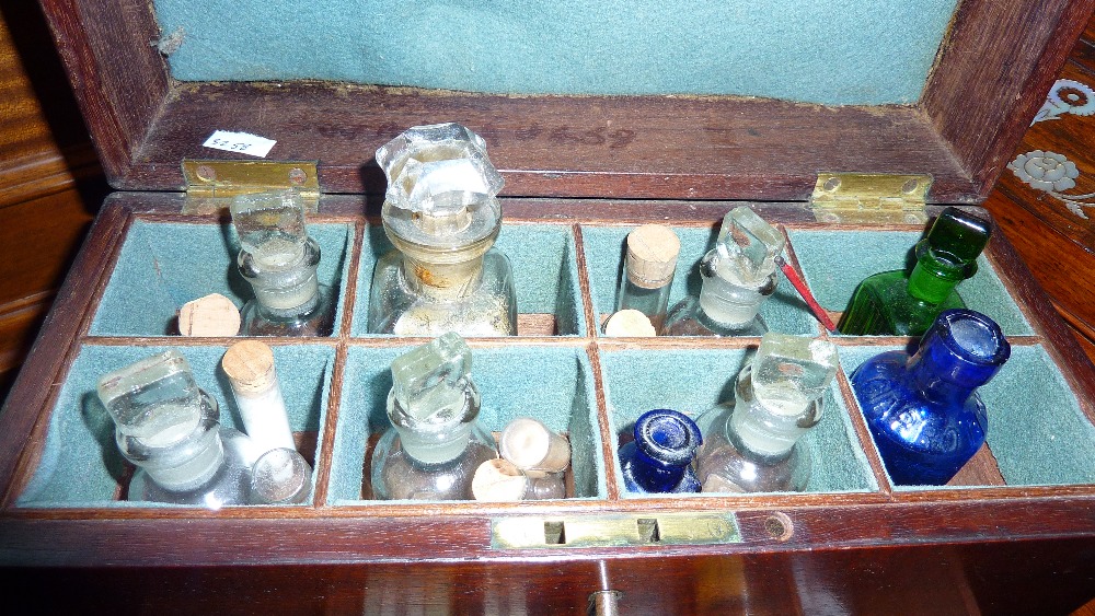 An early 19th century mahogany travelling medicine/apothecary cabinet, - Image 3 of 8