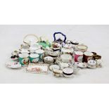 A group of predominantly Coalport doll's house and miniature porcelain including jugs,