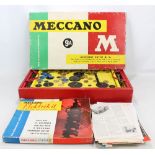 A boxed Meccano 9A Accessory Outfit Set with paperwork including instructions for 2A, 3, 3A,