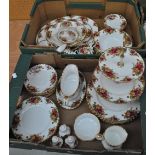 A Royal Albert 'Old Country Roses' pattern six setting tea and dinner ware set comprising dinner