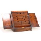 A mid-Victorian burr walnut stationery cabinet,
