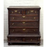 An oak chest on stand,