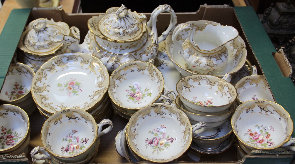 An early-to-mid 19th century Ridgway porcelain part tea and coffee set comprising teapot, sucrier, - Image 2 of 6
