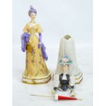 ROYAL WORCESTER; two figures from the 'Victorian' series, 'Madelaine' and 'Elizabeth' (af) (2).