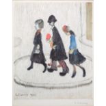 LAURENCE STEPHEN LOWRY RBA RA (1887-1976); limited edition signed print, 'Group of Children', signed