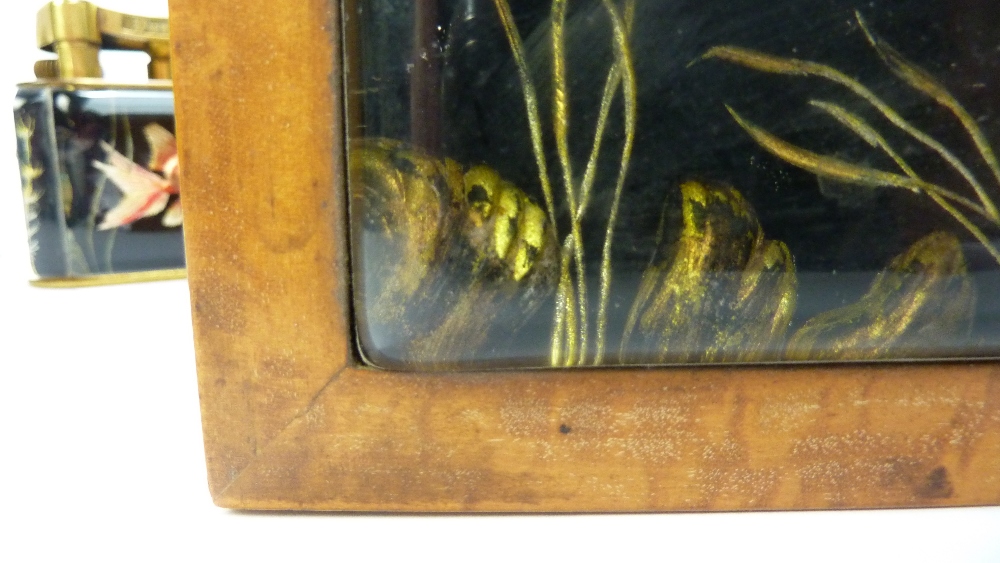 DUNHILL; a rare Aquarium lighter and matching cigarette box, the perspex lighter decorated with - Image 14 of 22