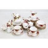 ROYAL ALBERT; an 'Old Country Roses' pattern part tea service.