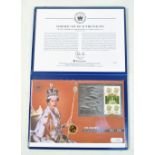 An Elizabeth II full sovereign, 2003, The Queen's Coronation Jubilee 1953-2003 Cover, edition