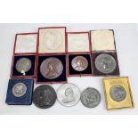 A group of medallions relating to Queen Victoria including silver, bronze and base metal examples,