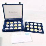 An HM Queen Elizabeth The Queen Mother 24 coin collection, predominantly .925 silver and of varied