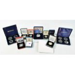 Eight mixed denomination silver proof coins including 2004 100th Anniversary of the Entente