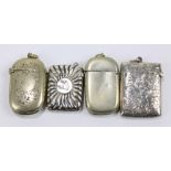 HILLIARD & THOMASON; a Victorian hallmarked silver vesta case with gadrooned decoration and circular