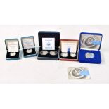 A small group of silver proof mixed denomination coinage comprising 1999 Princess Diana