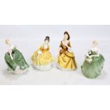 Four Royal Doulton ladies comprising HN2307 'Coralie', HN2275 'Sandra', HN2345 'Clarissa' and HN2234