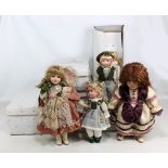 Ten modern porcelain dolls including boxed Alberon and Ashton-Drake examples with further