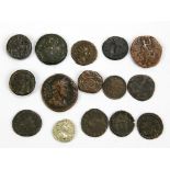 A small group of Roman Empire and Middle Eastern coins including an Emperor Hadrian example, all