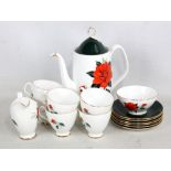 ROYAL ALBERT; a 'Tahiti' pattern part coffee set.