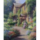 RONALD MOSELEY (born 1931); oil on canvas, 'Beatrix Potter's Home Near Hawkshead', signed lower