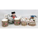 A mixed lot of ceramics including Aynsley 'Cottage Garden' pattern figures, a Beswick figure of a