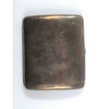 WILLIAM SUMMERS; a Victorian hallmarked silver rectangular cigarette case of plain form, engraved